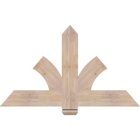 Ekena Millwork Redmond Smooth Timber Gable Bracket, Douglas Fir, 48"W x 28"H x 1 1/2"D x 5 1/2"F, 14/12 Pitch GBW048X28X0206RED00SDF